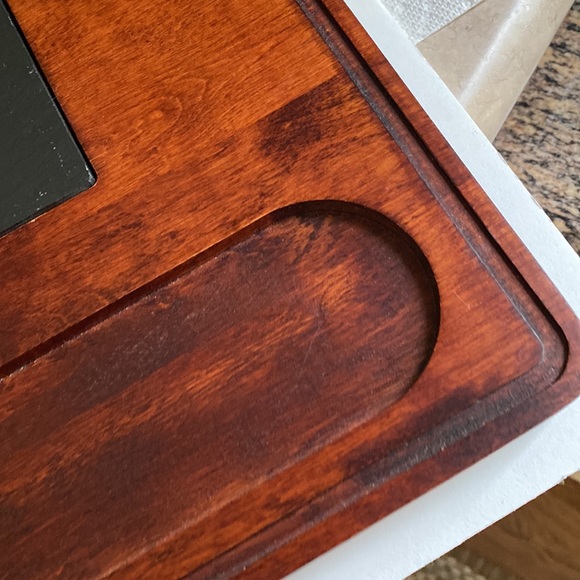 Vintage Baribocraft teak and slate cheese/charcuterie board - Picture 3 of 9